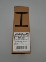 Spenderbox  4,0 > 1,0 mm    Lnge: 15 Meter - Mini Box Schrumpfschlauch schwarz 4:1 mit Kleber