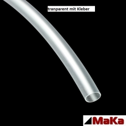 1 Meter Schrumpfschlauch transparent 3:1  mit Kleber   38,1 mm