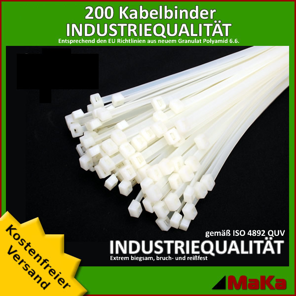 10 Stück Kabelbinder Edelstahl 360 x 7,9 mm